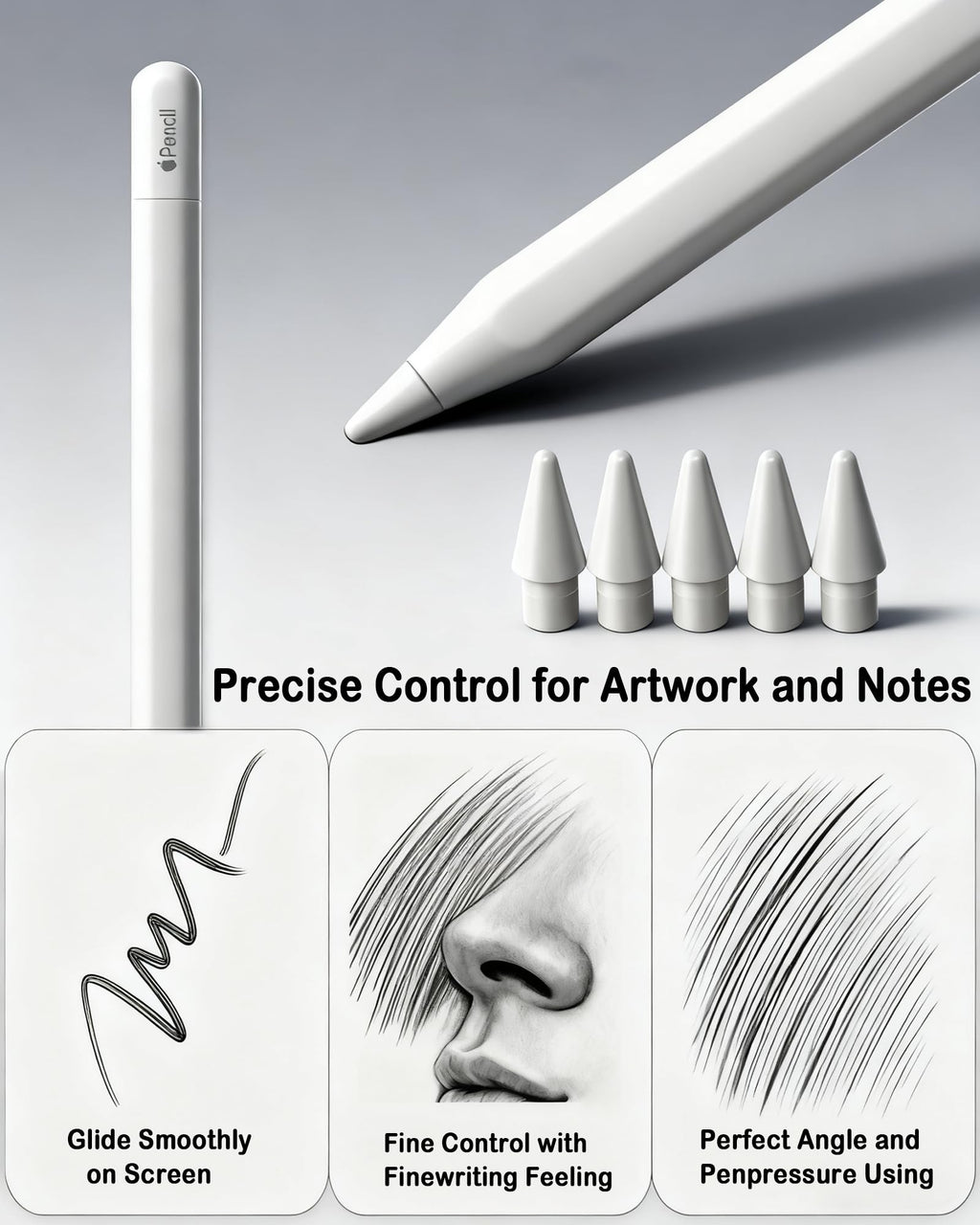 6 Pack Replacement Pencil Tips with Case Q29987