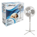 16 in Oscillating Pedestal Fan, 3 Speed, White C1945