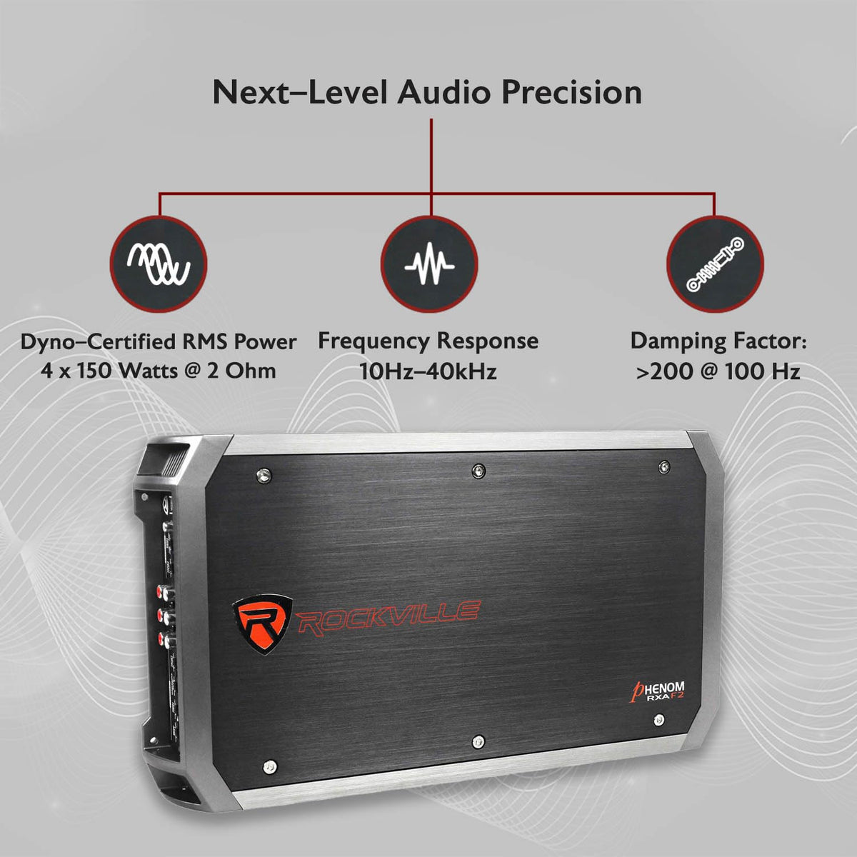 4-Channel Class A/B Car Amplifier 2400W Peak F988