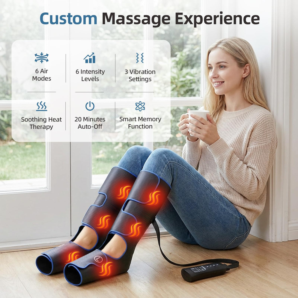 Air Compression Leg Massager with Heat P20471