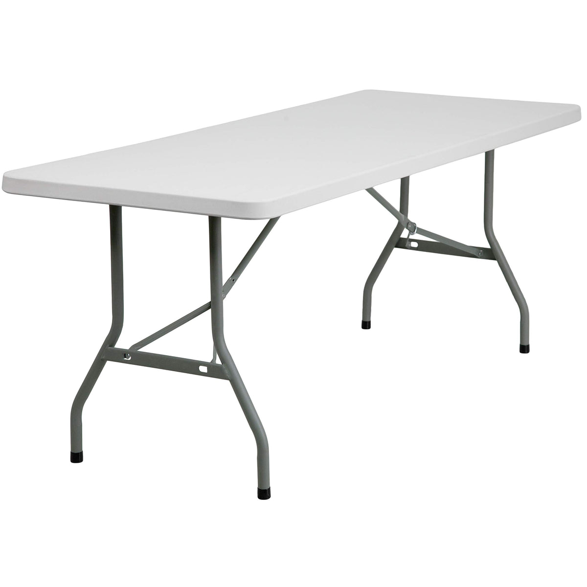 6 Pack 6-Foot Granite White Plastic Folding Table Y33354