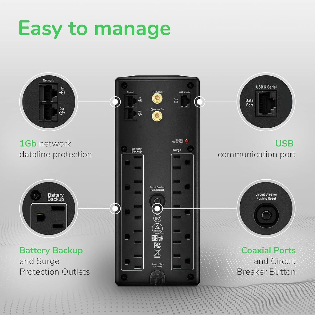 UPS Battery Backup & Surge Protector W630693