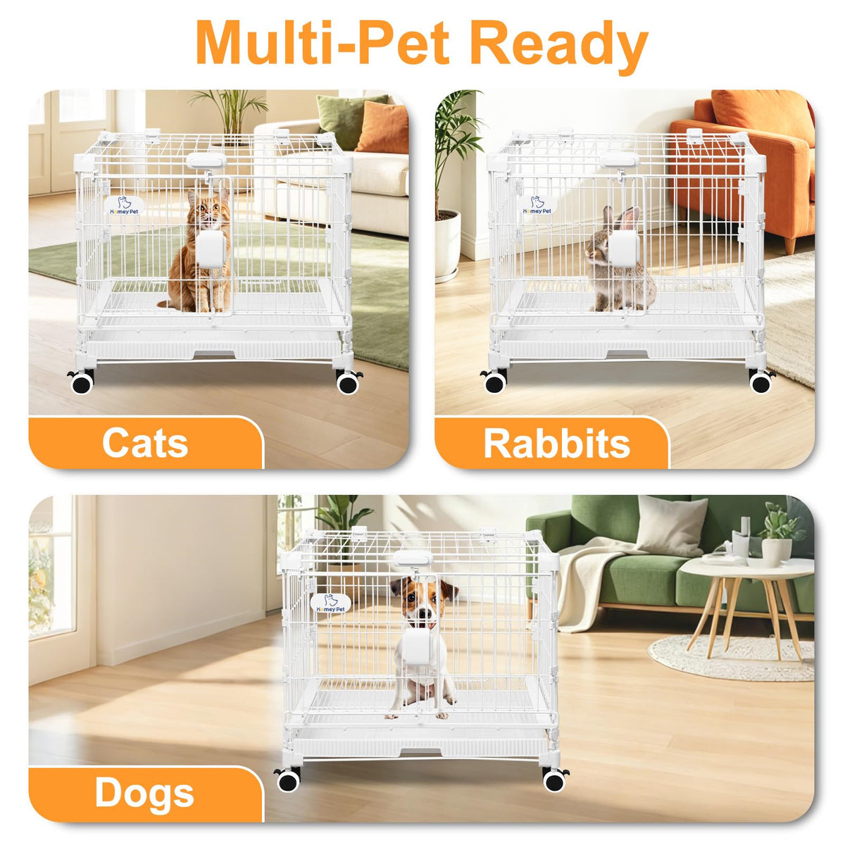 24 Inch White Puppy Crate D80594