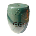 Teal Ceramic Garden Stool Y832612