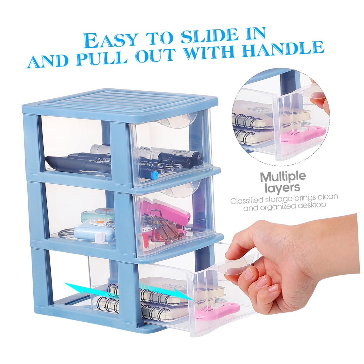 3-Drawer Plastic Storage Organizer K34832