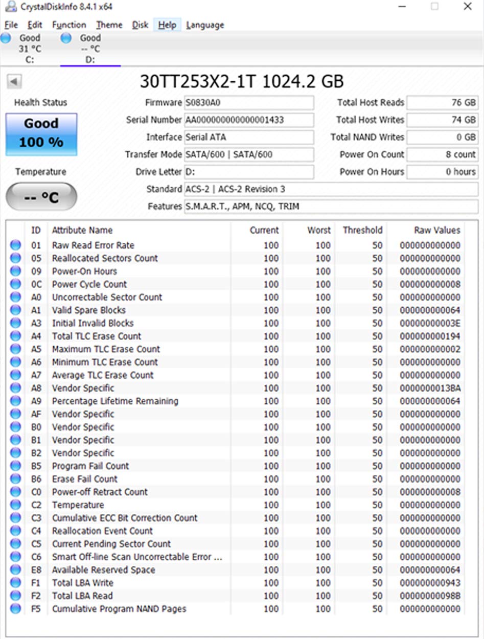 1TB 2.5 Inch SATA III Internal SSD M7352