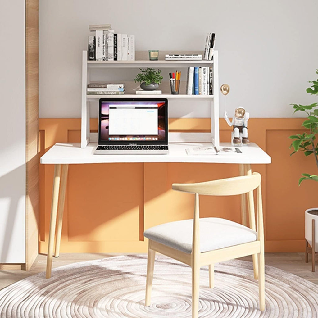 White 2-Tier Wood Desktop Bookshelf G83955