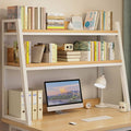 White 2-Tier Wood Desktop Bookshelf G83955