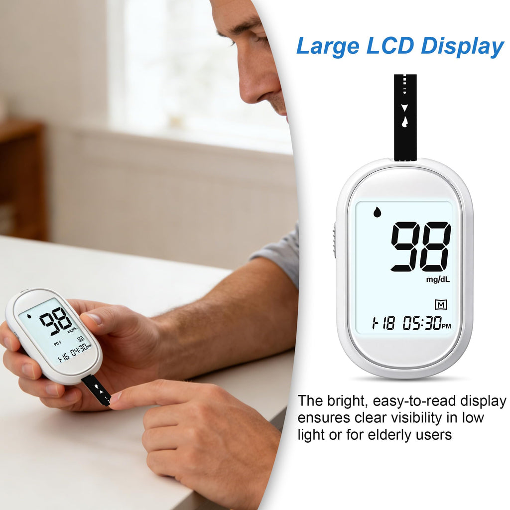 Glucose Monitor Kit with 100 Test Strips & Lancets D6194