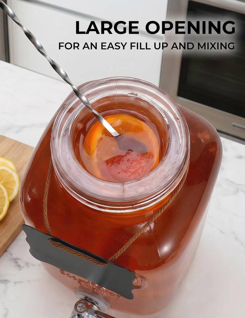 Glass Drink Dispensers 2 Pack with Stand V83443