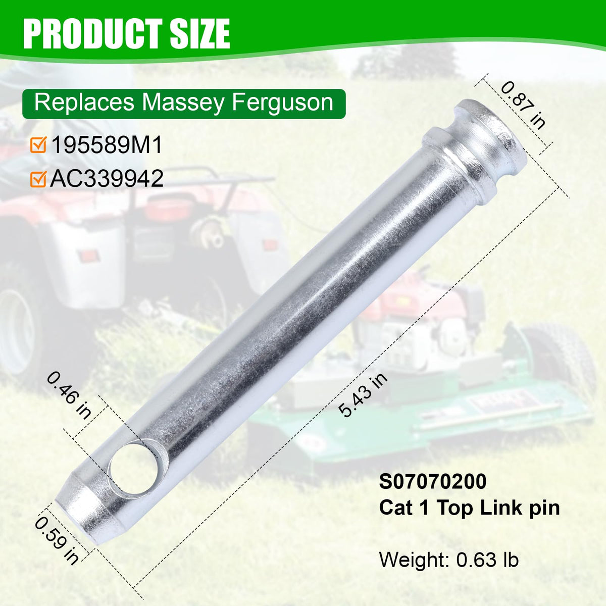 3/4 in Dia Top Link Pin Hitch 4 Pack P978