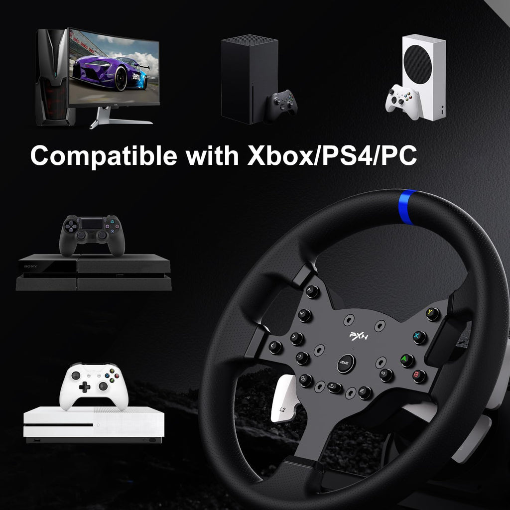 Force Feedback Racing Wheel with Pedals and Shifter K163118
