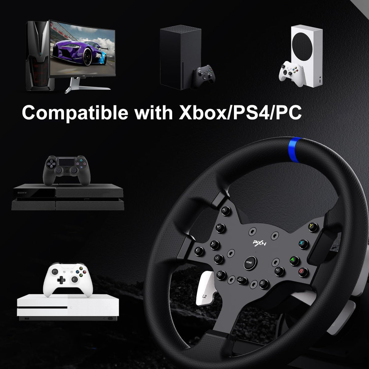 Force Feedback Racing Wheel with Pedals and Shifter K163118