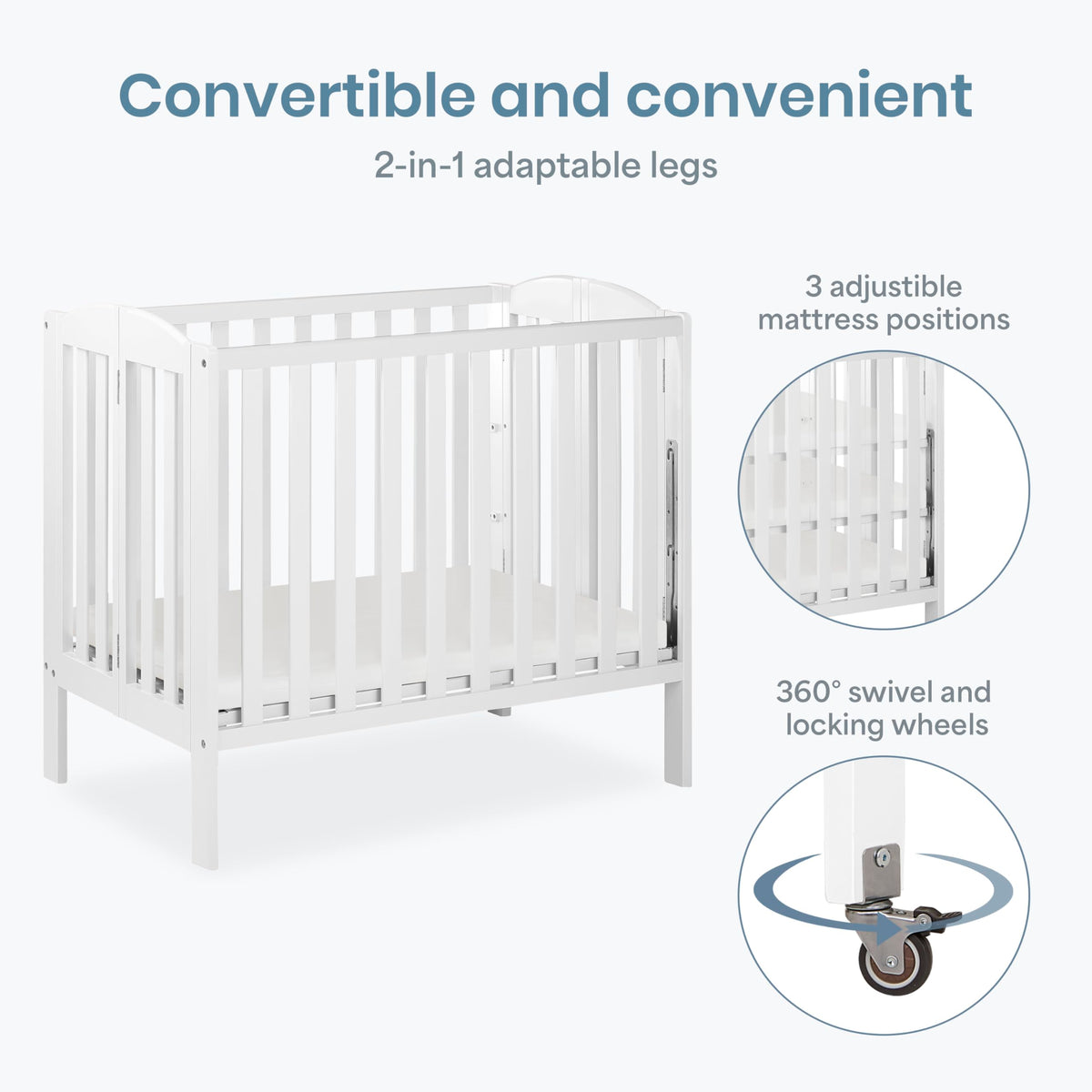 Mini Folding 3-in-1 Portable Baby Crib H50057