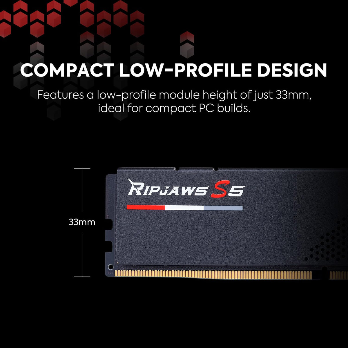 DDR5 Desktop Computer Memory 64GB 2x32GB Matte Black R7988