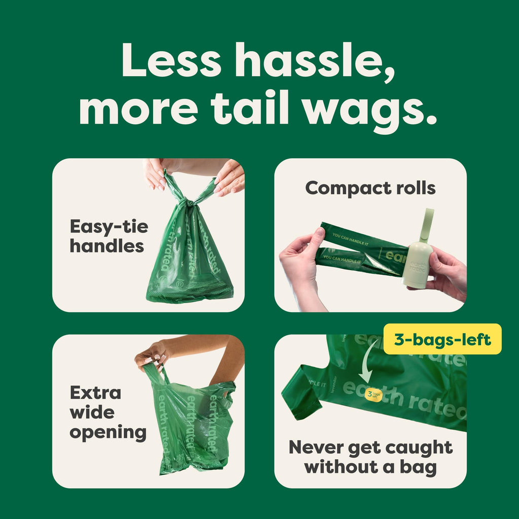 Dog Poop Bags 105 Easy Tie Handle Lavender A933152