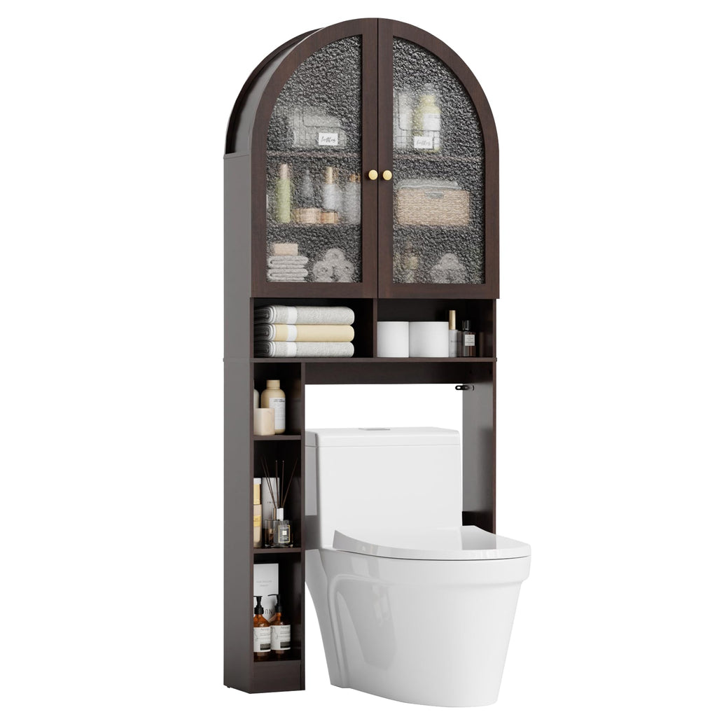 Over The Toilet Storage Cabinet with Acrylic Doors and Adjustable Shelf S6735