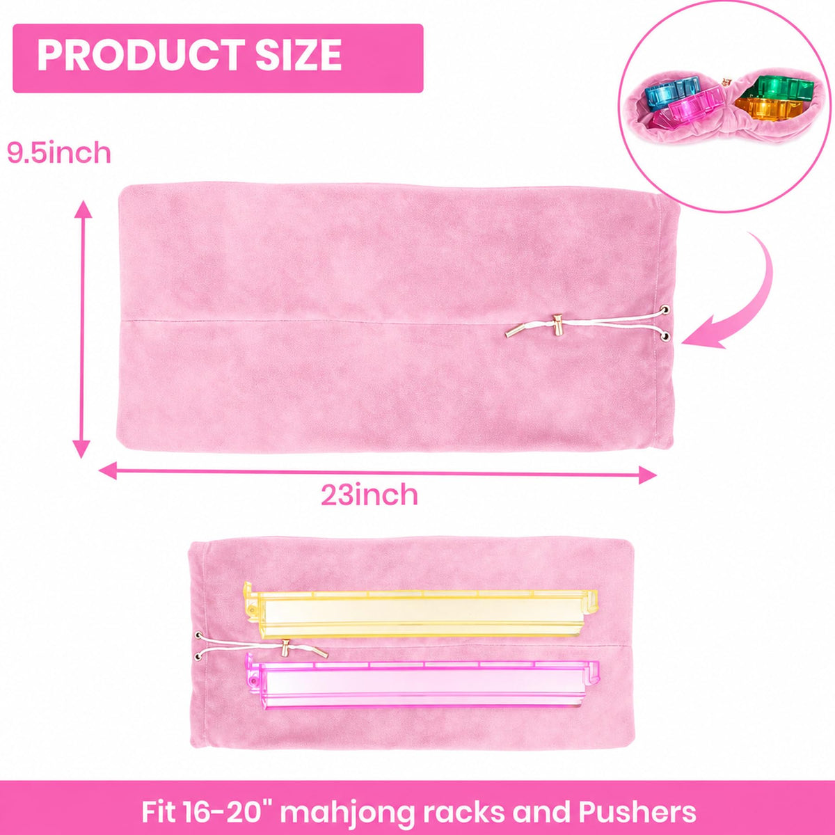 Mahjong Rack Storage Bag with 4 Dividers O8689