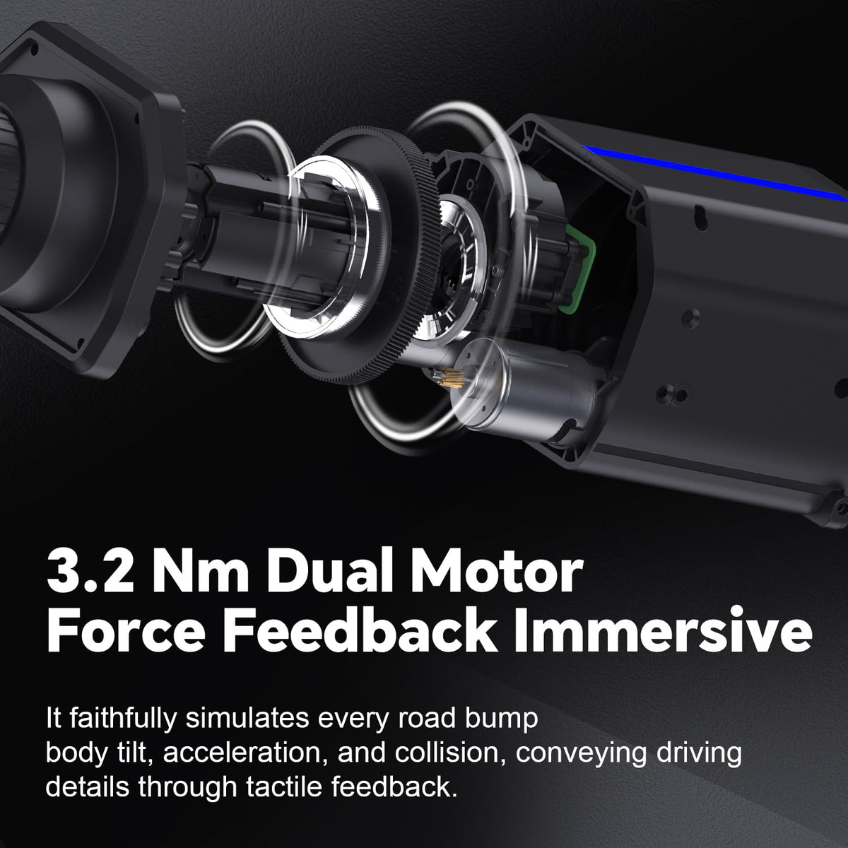 Force Feedback Racing Wheel with Pedals and Shifter K163118