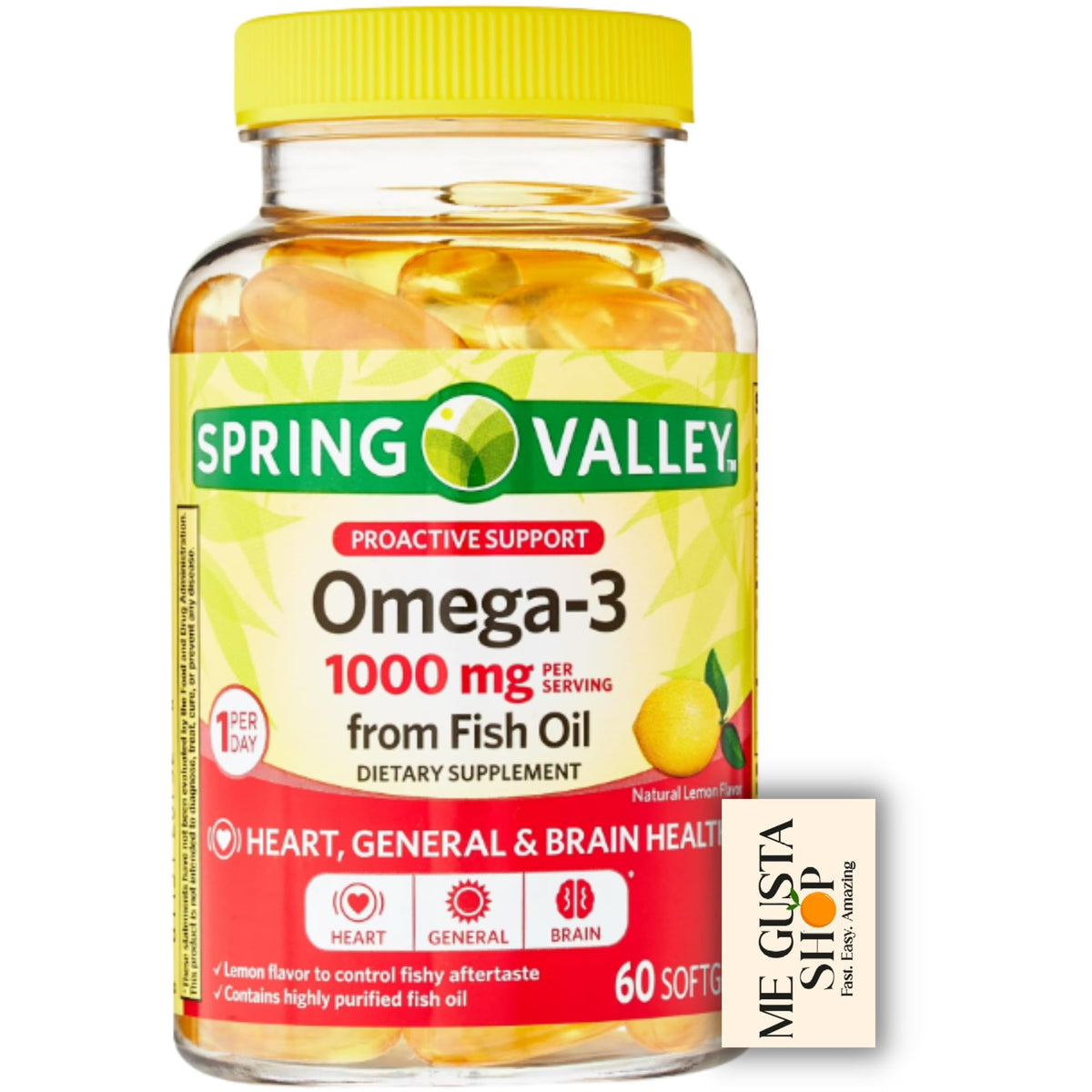1000 mg Fish Oil Softgels 60 Count S869901
