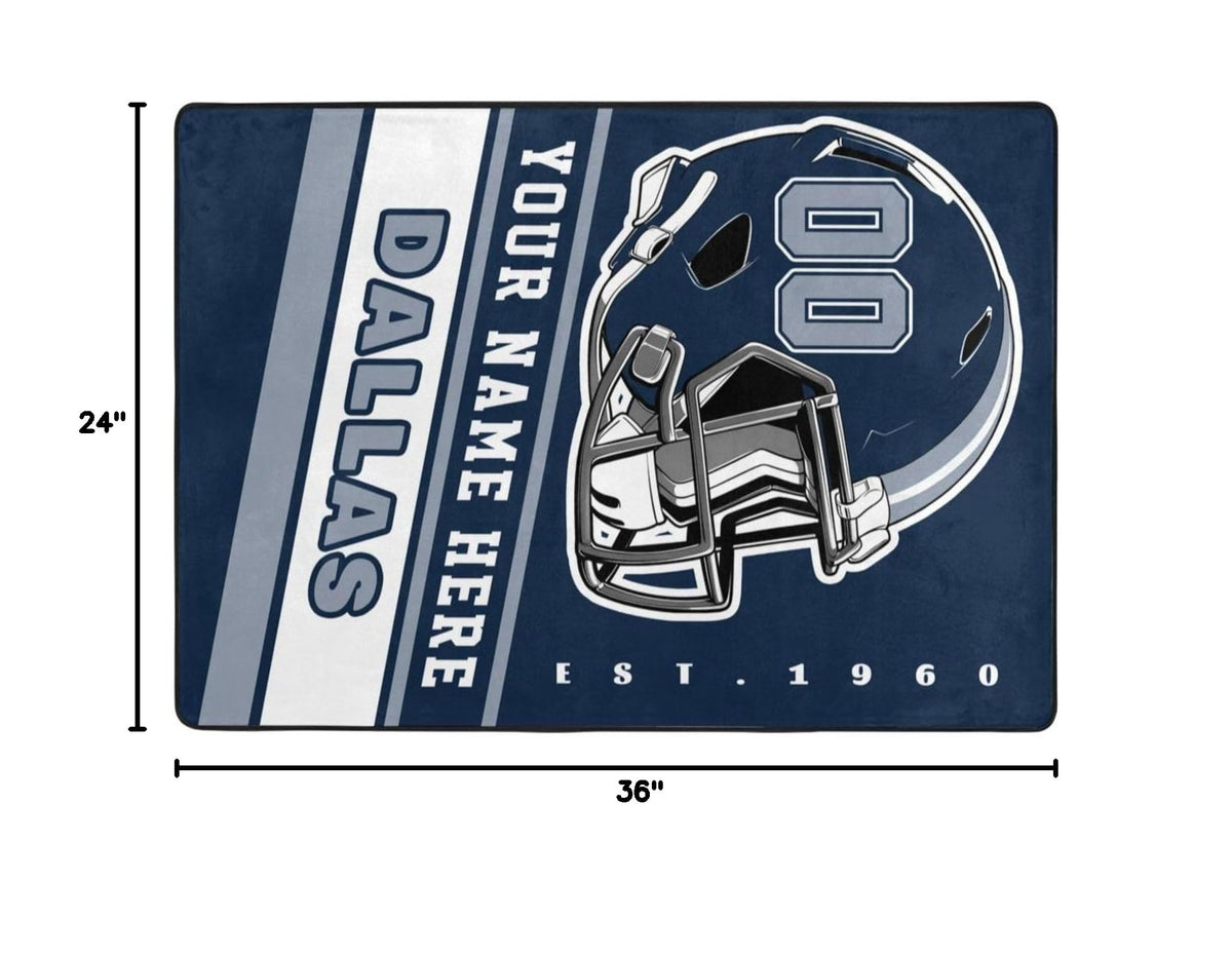 Custom Dallas Rug for Bedroom Personalized Area Rugs with Name and Number Custom Football Carpet Gifts for Fans Men Women

Custom Dallas Rug Personalized Area Rugs with Name and Number Football Carpet R5878