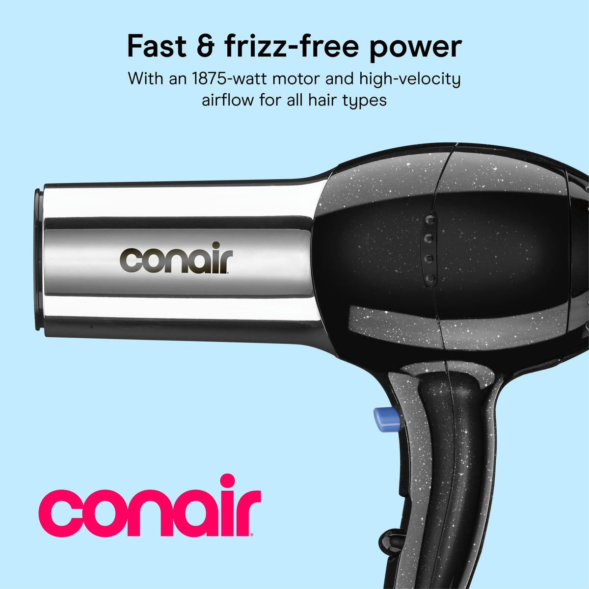 1875W Full Size Ionic Hair Dryer with Concentrator Attachment Q4956