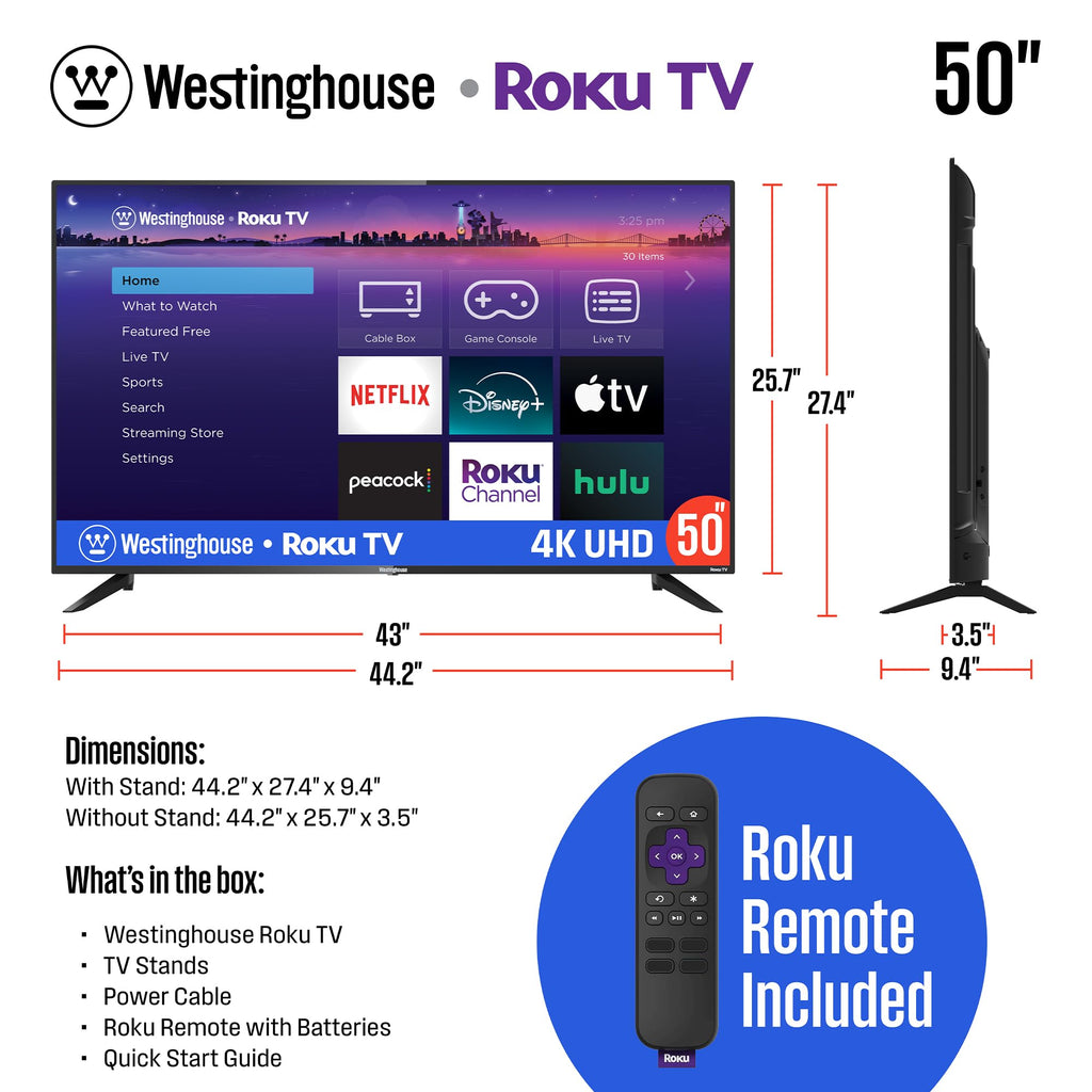 4K 50 Inch TV and 3.1.2 Sound Bar K5964