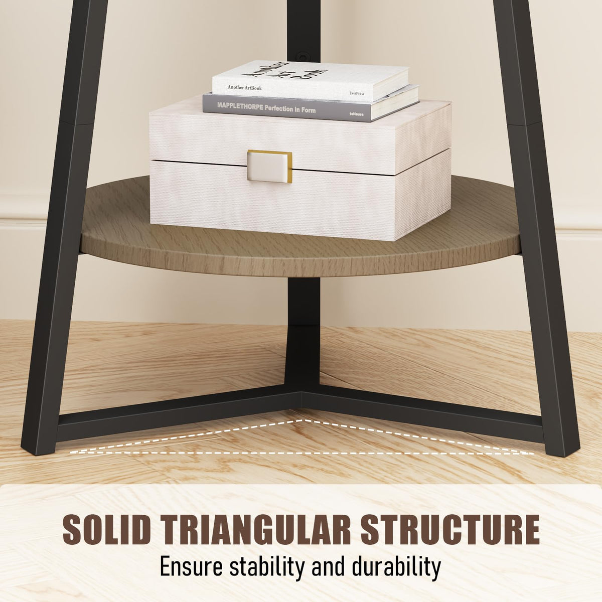 Round 2 Tier End Table with Storage Shelf K7371