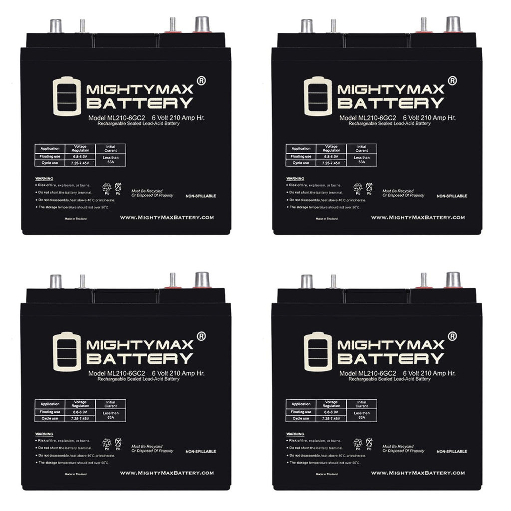 6V 210AH Deep Cycle AGM Battery 4 Pack N932727