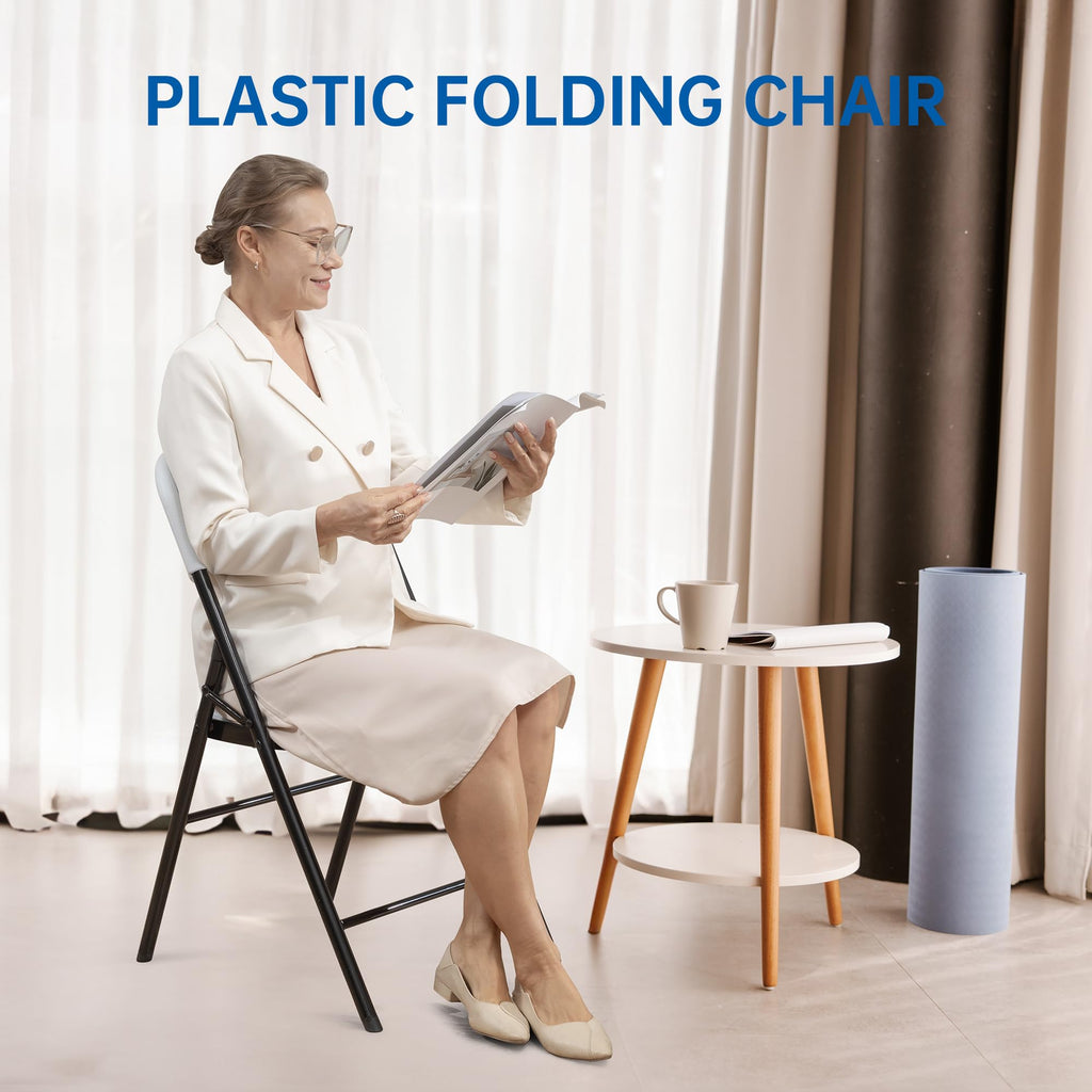 10 Pack White 800 LBS Folding Chairs G86033