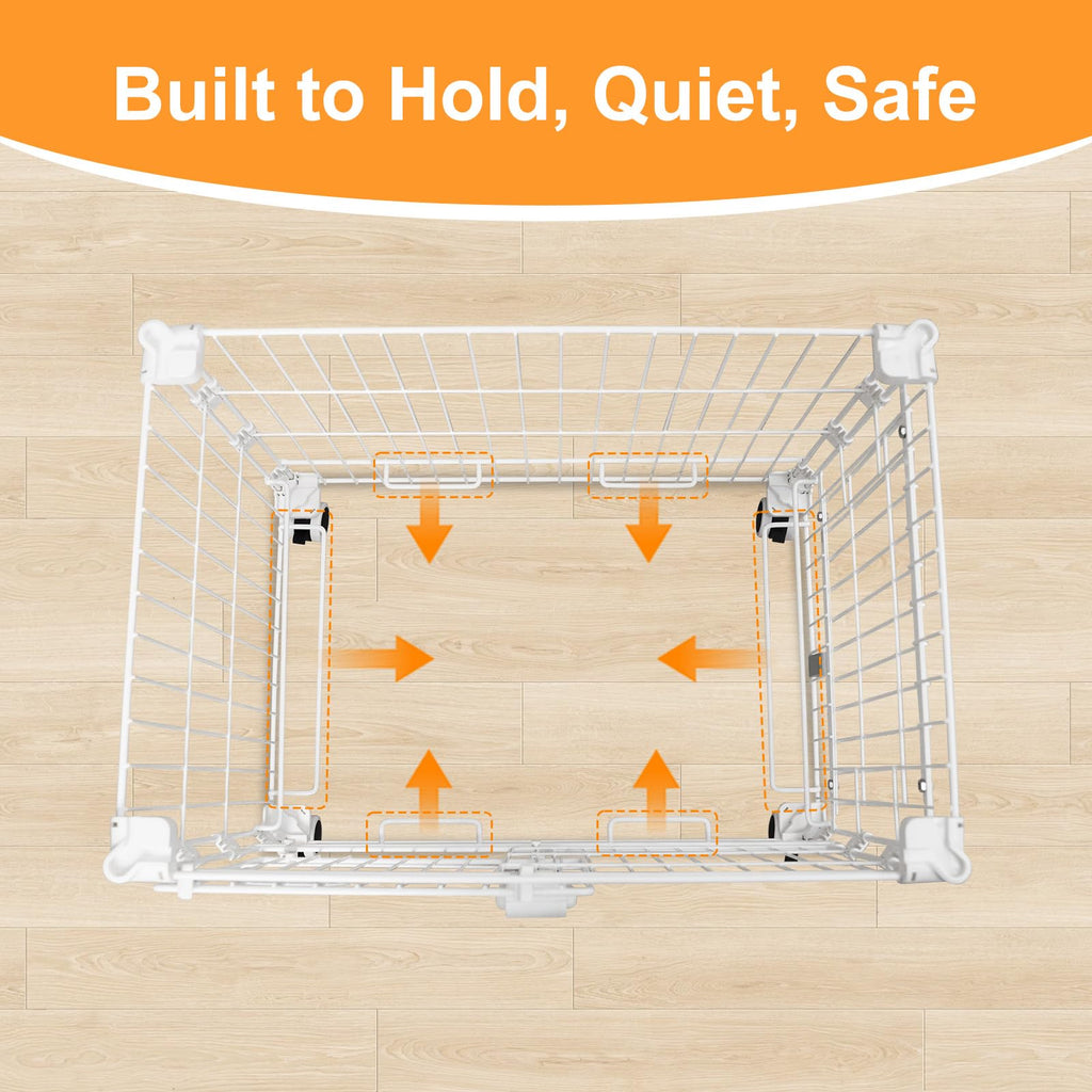 24 Inch White Puppy Crate D80594