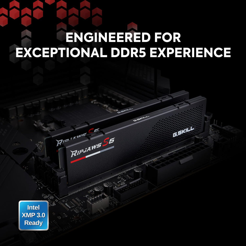 DDR5 Desktop Computer Memory 64GB 2x32GB Matte Black R7988