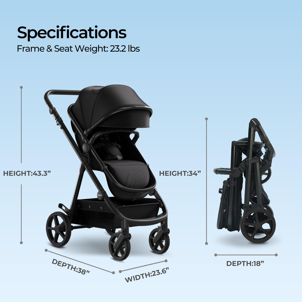 Baby Stroller with Car Seat Adapter V15134