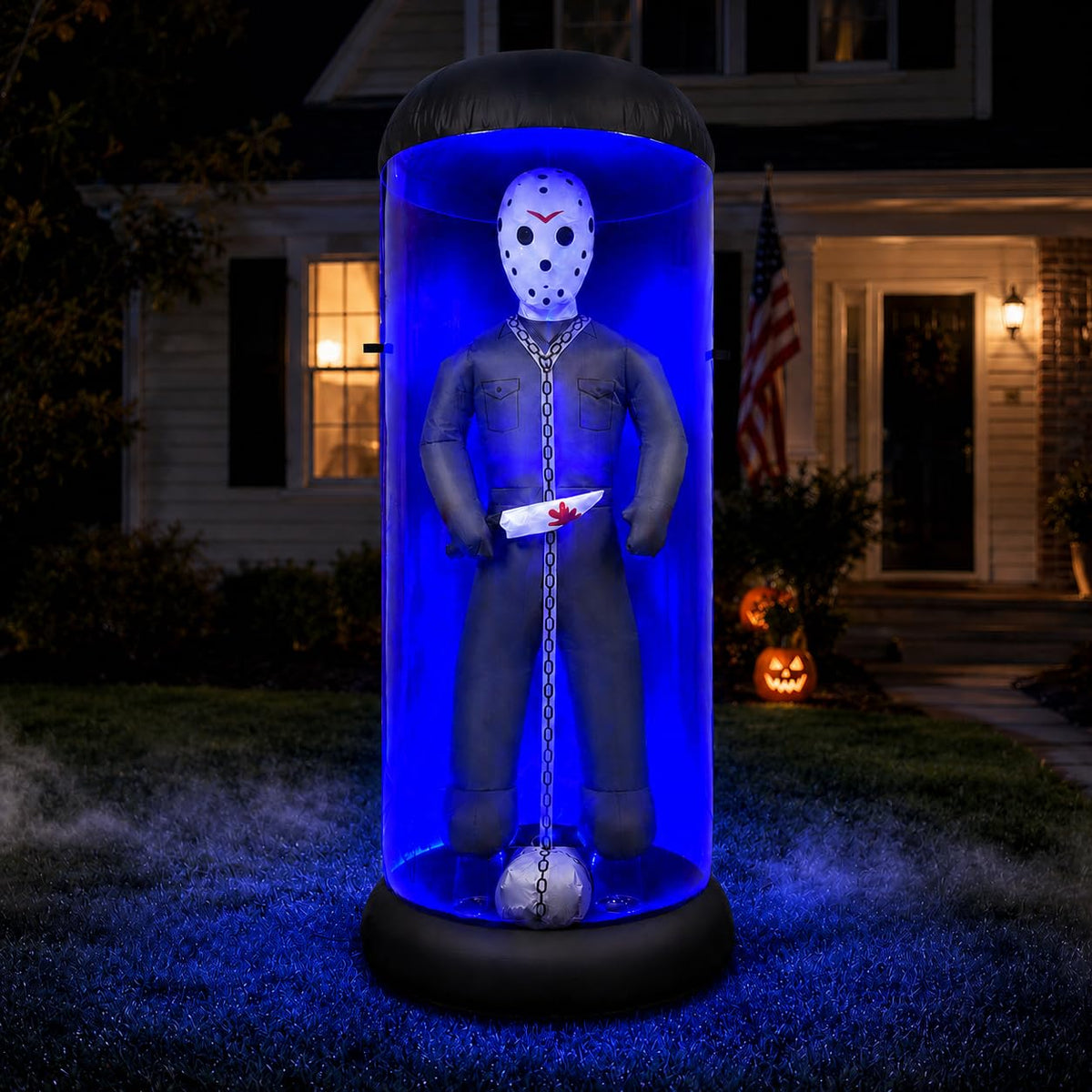 7.6FT Halloween Inflatable Outdoor Decoration with Blue LED Lights T62865