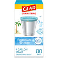 Small 4 Gallon Drawstring Trash Bags 80 Count H2003
