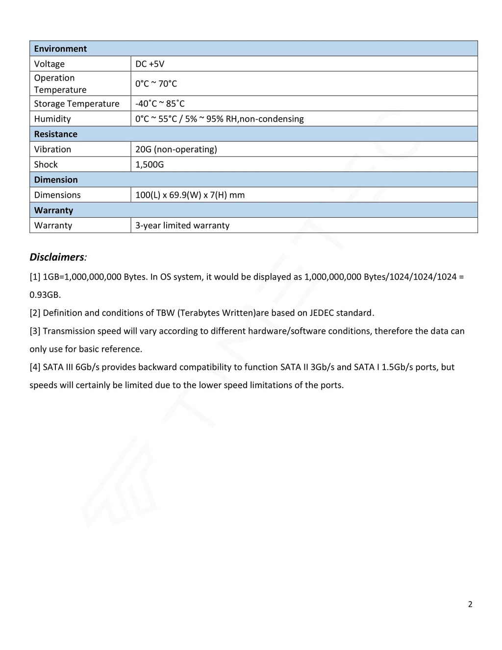 1TB 2.5 Inch SATA III Internal SSD M7352