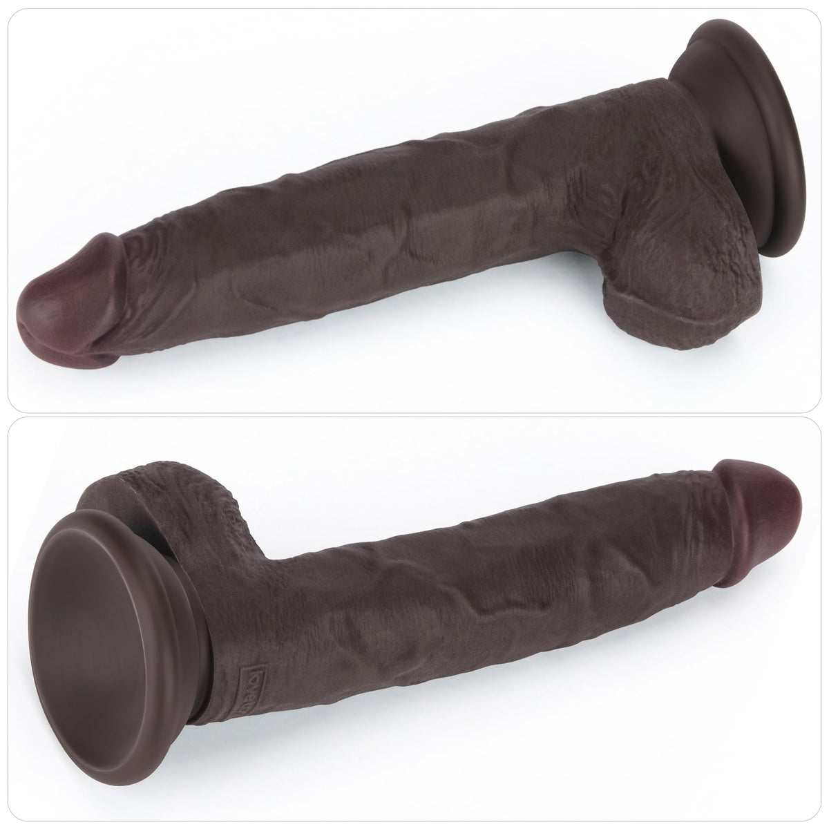Black 7.5 Inch Dual Density Silicone Dildo R9564