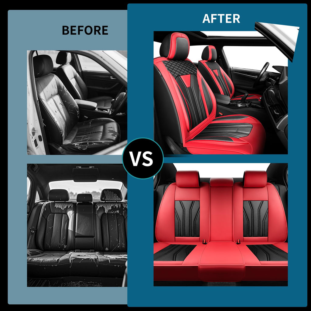 Car Seat Covers Red & Black C61106