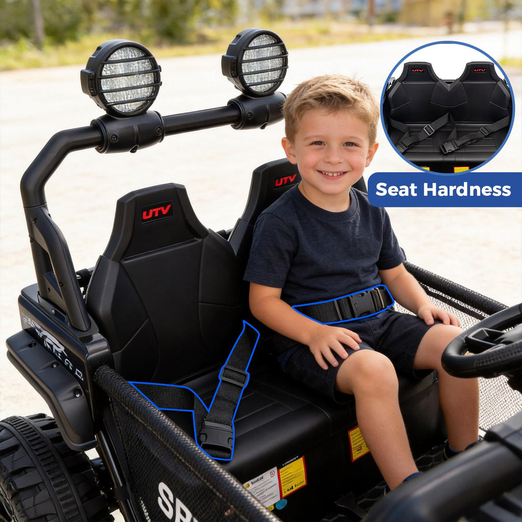 Black 24V 2 Seater Ride On Truck Car with Remote Control H5359