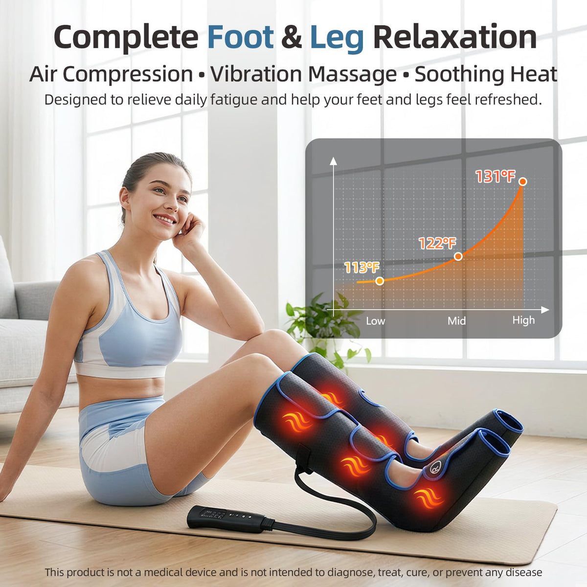 Air Compression Leg Massager with Heat P20471