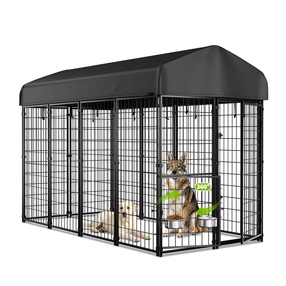 8x4x6ft Outdoor Dog Kennel with Roof I637263
