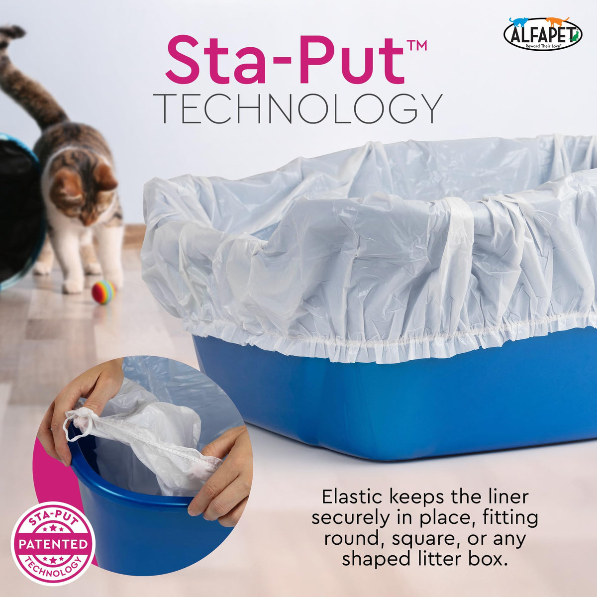 Elastic Cat Litter Box Liners Extra Giant 10 Count C277709