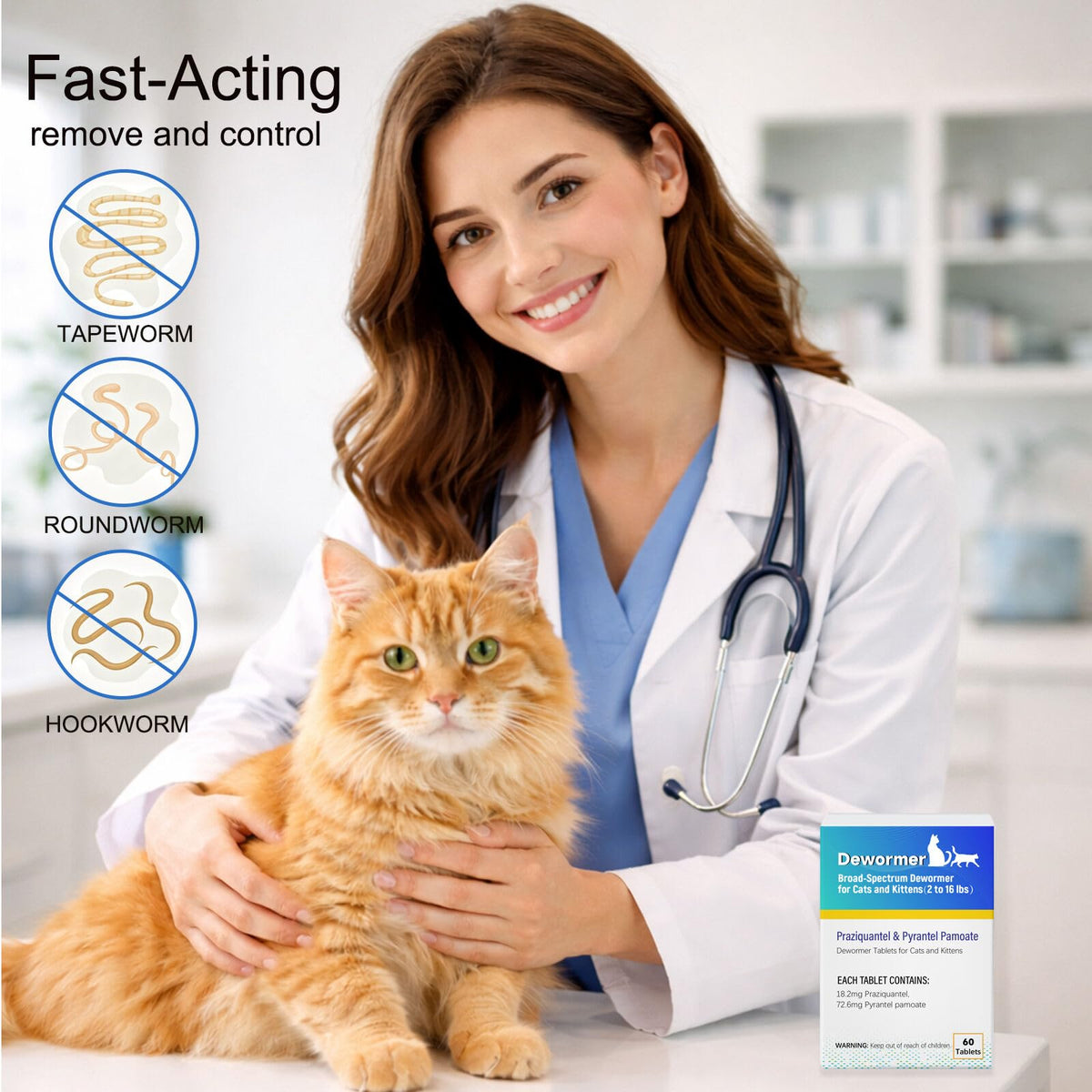 Dewormer for Cats and Kittens T8072