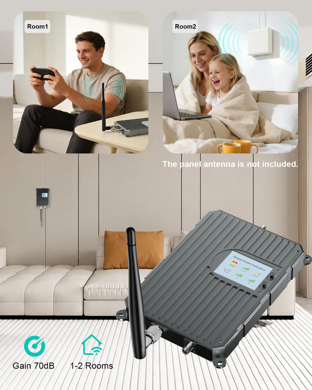 Cell Phone Signal Booster Up to 3000 Sq.Ft 4G LTE 5G Cellular Repeater N9641