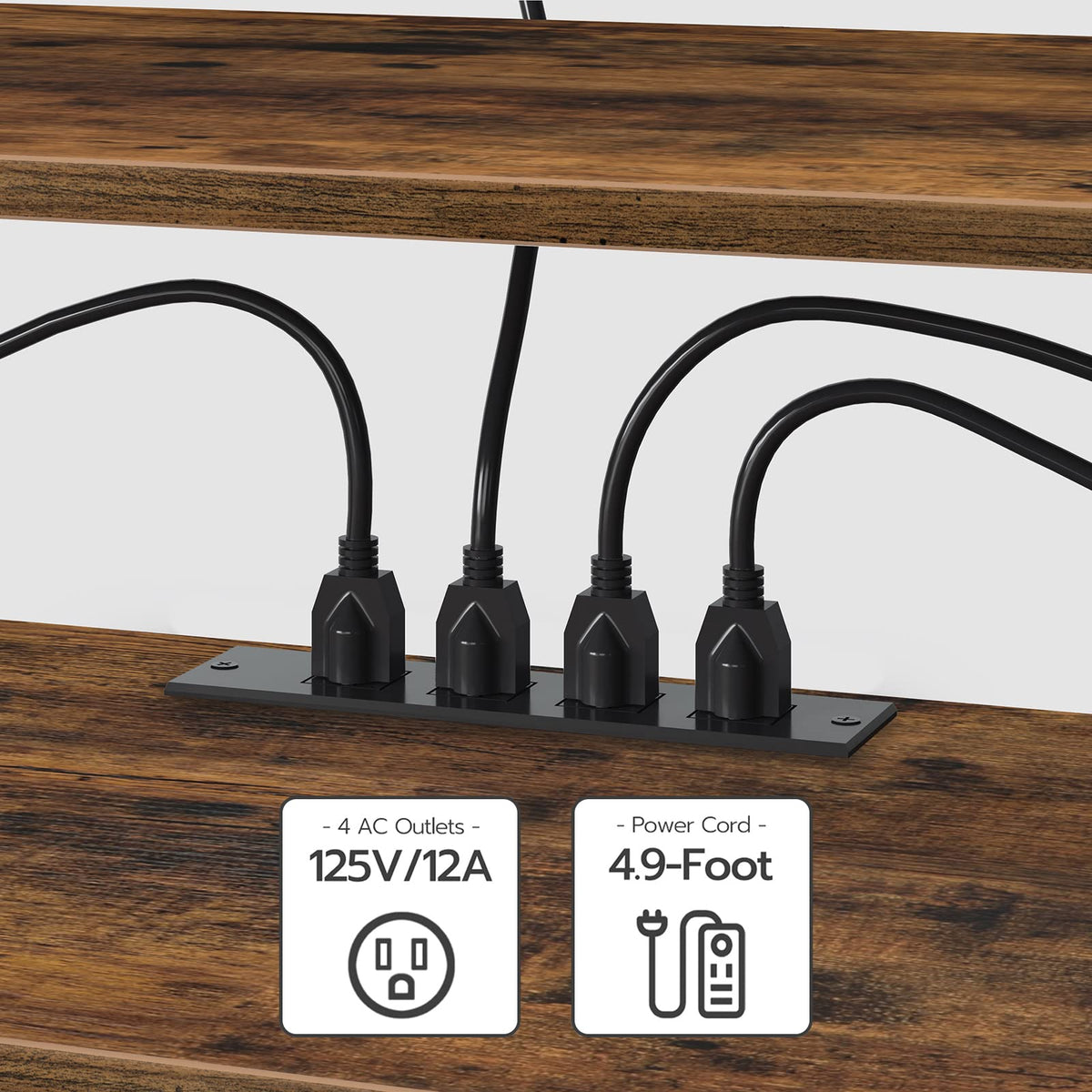 TV Stand with Power Outlets to 65 Inches Y3386