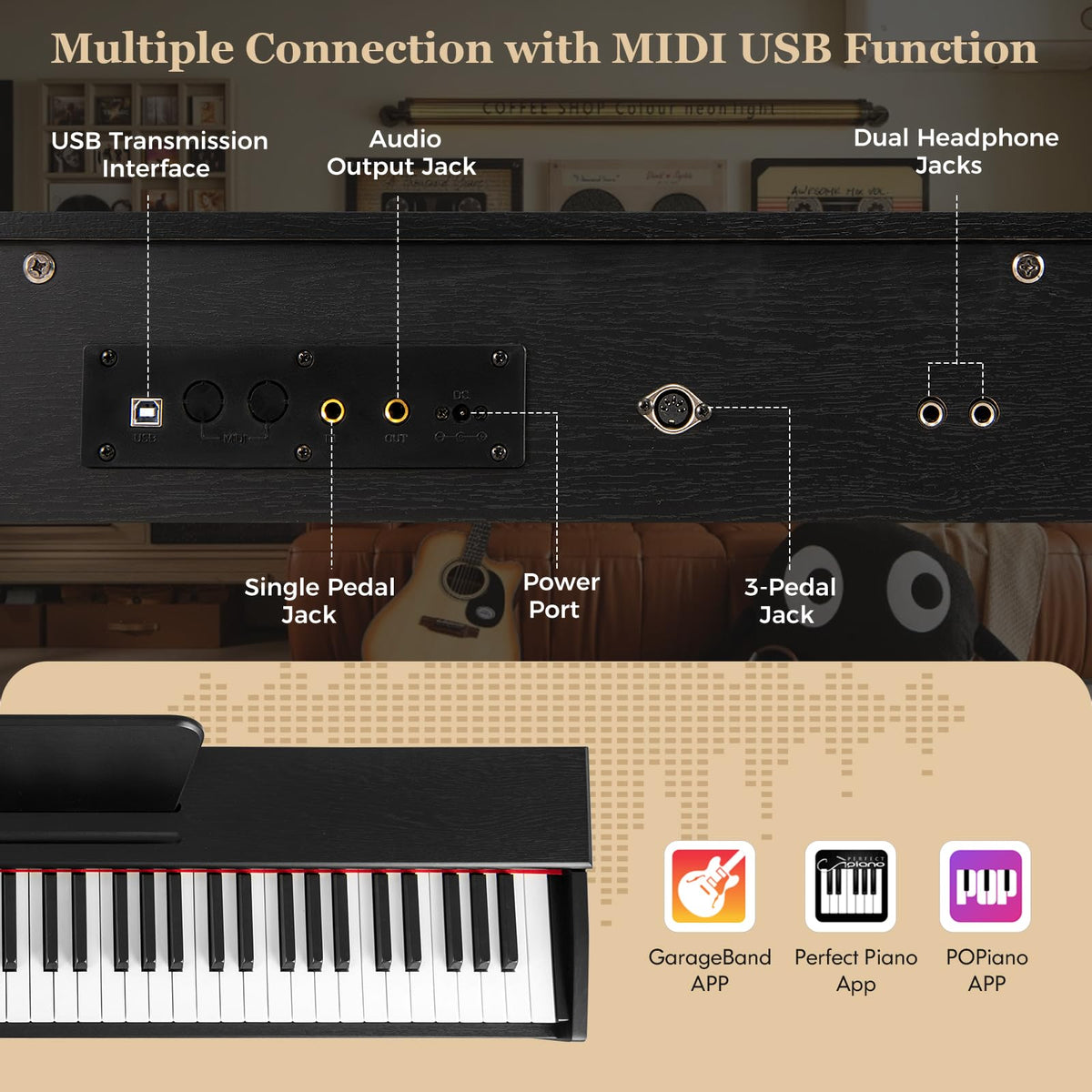 88 Key Weighted Hammer Action Digital Piano B728599