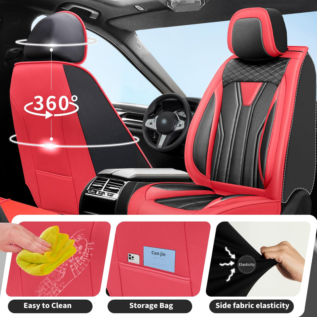 Car Seat Covers Red & Black C61106