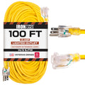 14 Gauge Heavy Duty Extension Cord, 100 Ft Yellow SJTW S340
