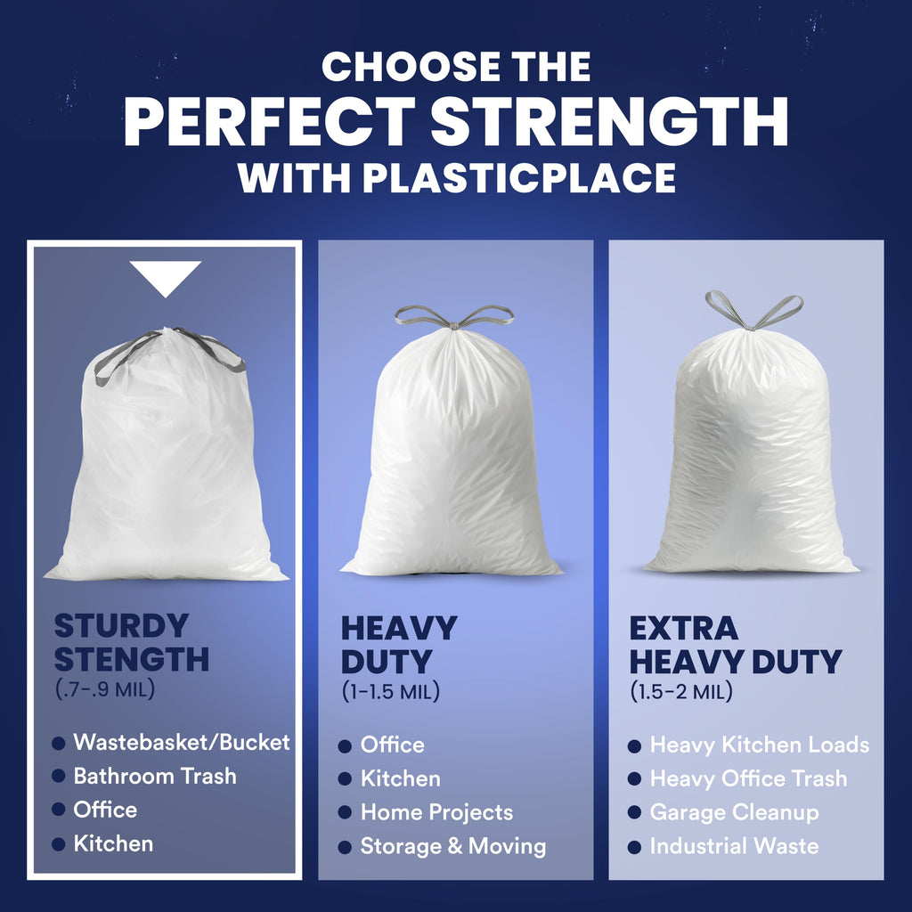 4-6 Gallon White Drawstring Bags U481