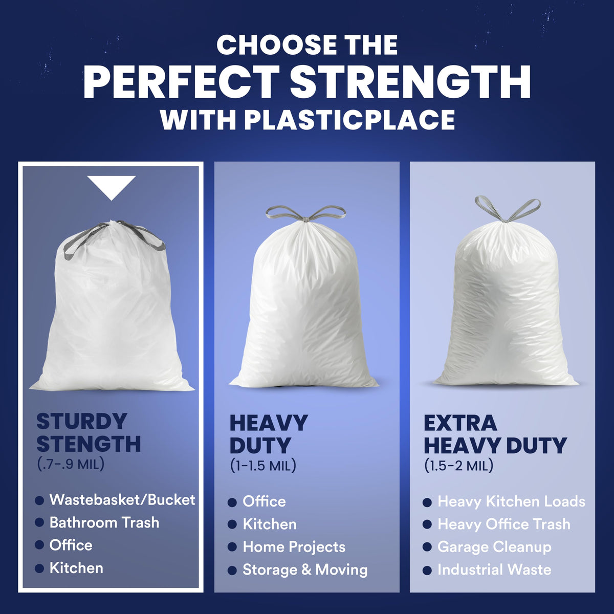 4-6 Gallon White Drawstring Bags U481